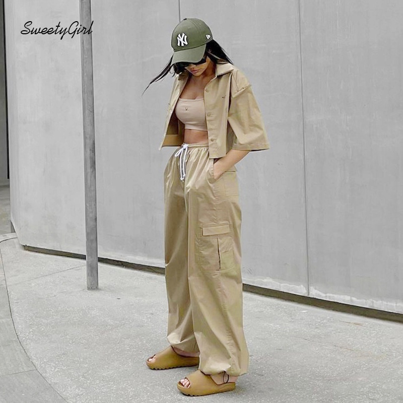 Quần Dài Lưng Cao Màu Trơn Dáng Rộng Thời Trang 2022 Cho Nữ