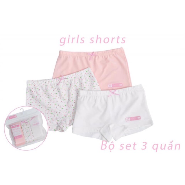 Set 3 quần chip đùi 2-3 tuổi Aircool hàng xuất Nhật