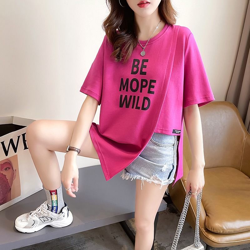 Áo Thun Nữ Ngắn Tay Một Mảnh / Hai Mảnh Dáng Rộng Thời Trang