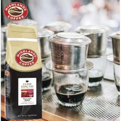 Cafe rang xay nguyên chất Highlands Coffee Hat Full City Roast 1 kg/túi | BigBuy360 - bigbuy360.vn