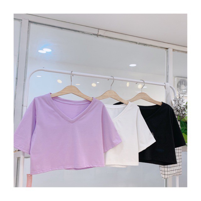 Áo Croptop CỔ TIM TRƠN 01 Nữ Miushop