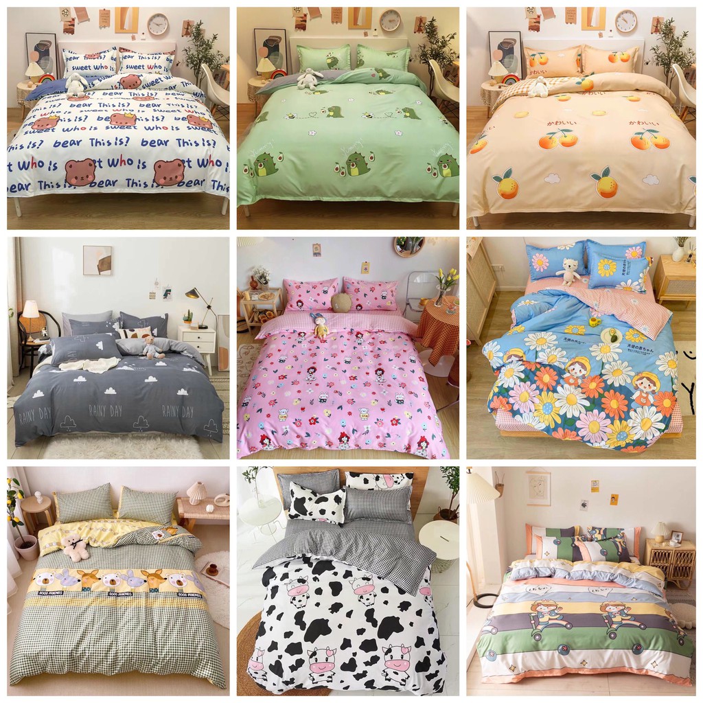 Bộ Chăn Ga Gối Cotton Poly Mẫu Mới Nhất Nhập Khẩu