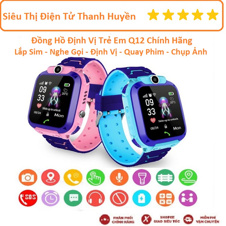 Đồng Hồ Định Vị Thông Minh Dành Cho Trẻ Em Học Sinh Chống Nước- Nghe Gọi - Quay Phim -Chụp ảnh ( Phần Mềm Tiếng Việt )