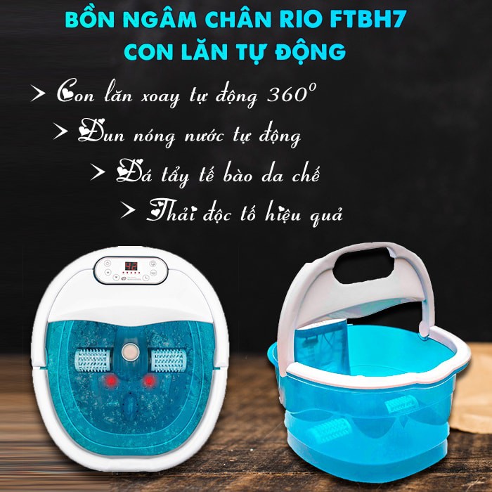 [CHÍNH HÃNG ANH] BỒN NGÂM CHÂN RIO FTBH7, BỒN MASSAGE CHÂN,CON TỰ ĐỘNG - SIÊU PHẨM 2021