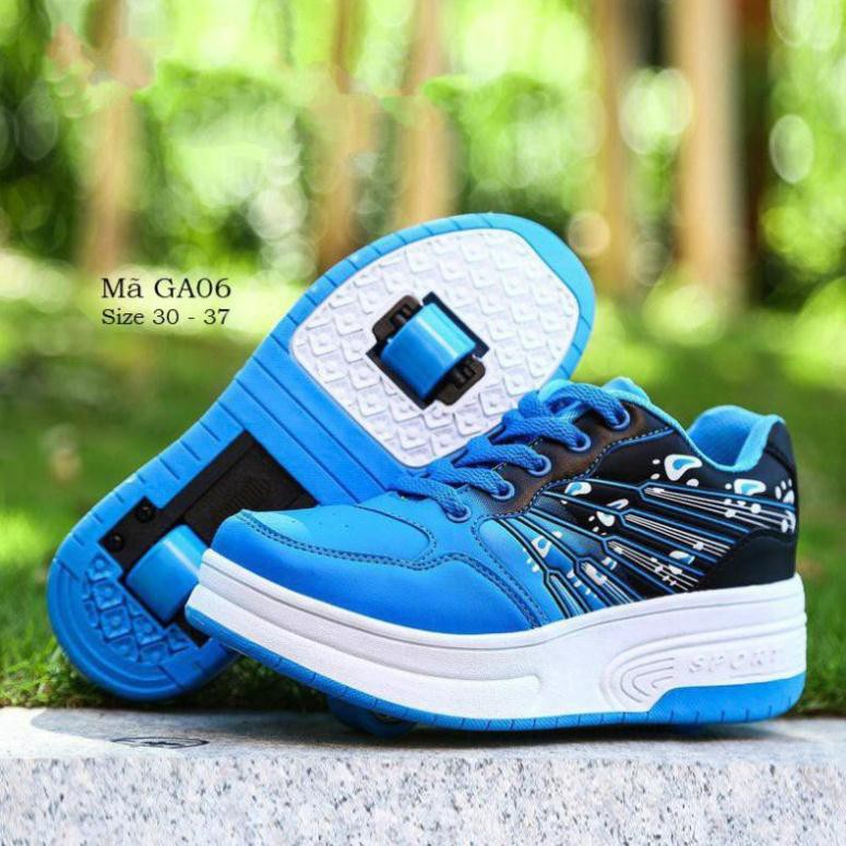 Giày bánh xe giày trượt bánh gót trẻ em cho cả bé trai bé gái loại 1 bánh 2 bánh điều chỉnh linh hoạt thời trang GA06