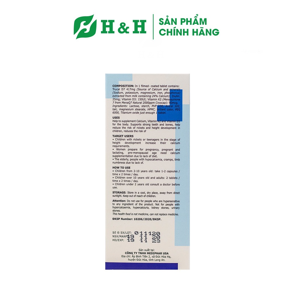Hộp MEQUIB OST 60 viên – Viên uống hỗ trợ TĂNG TRƯỞNG CHIỀU CAO, NGĂN NGỪA LOÃNG XƯƠNG