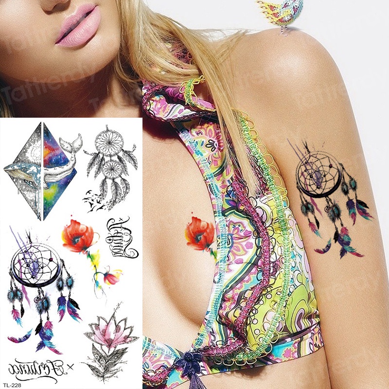 Hình Xăm Dán Tạm Thời Họa Tiết mandala Quyến Rũ Cho Nữ