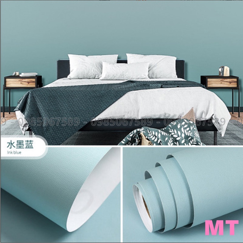 Giấy dán tường trơn phòng ngủ một màu đơn giản đẹp có sẵn keo