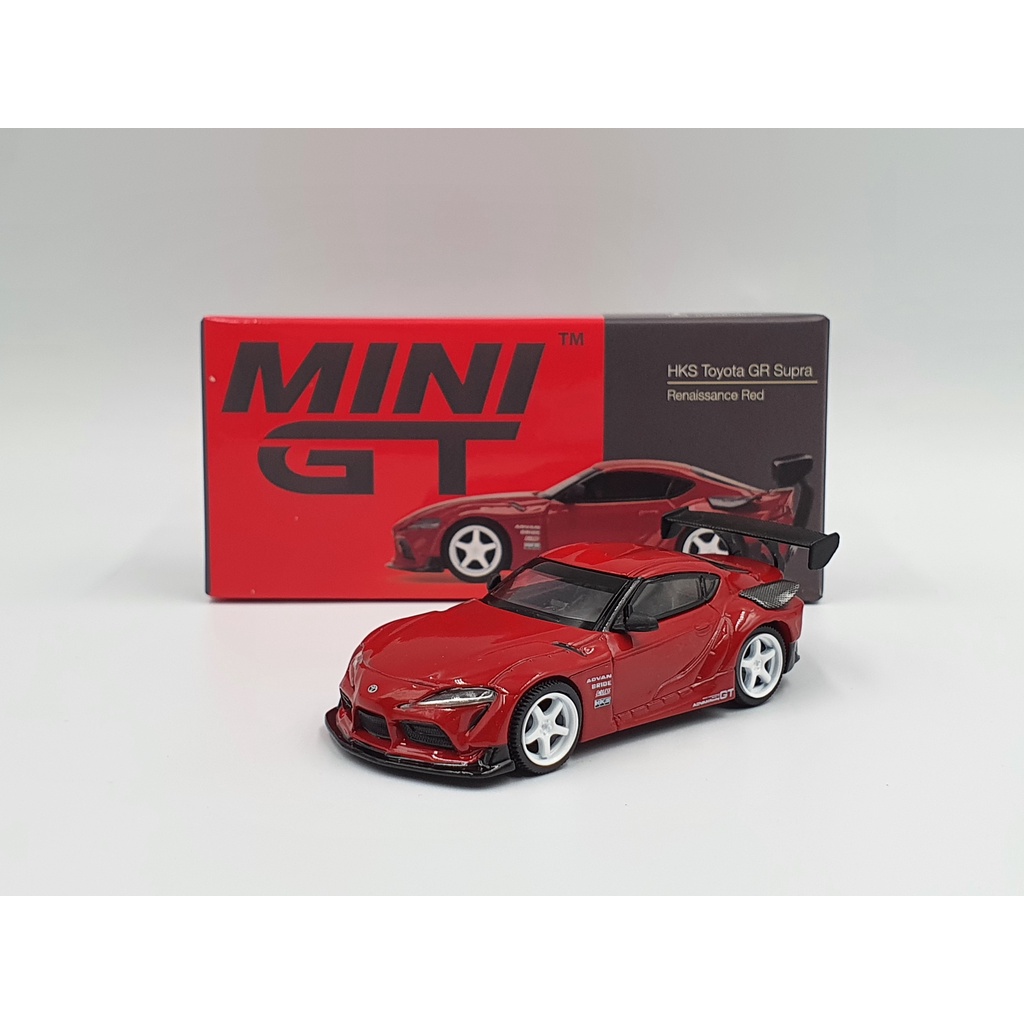 Xe Mô Hình HKS Toyota GR Supra Renaissance Red LHD 1:64 MiniGT (Đỏ)