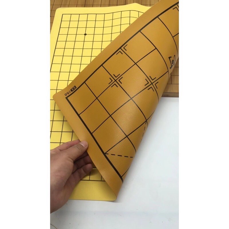 Combo Bộ Cờ Vây Melamine Hai Mặt Cong Bàn Giả Da