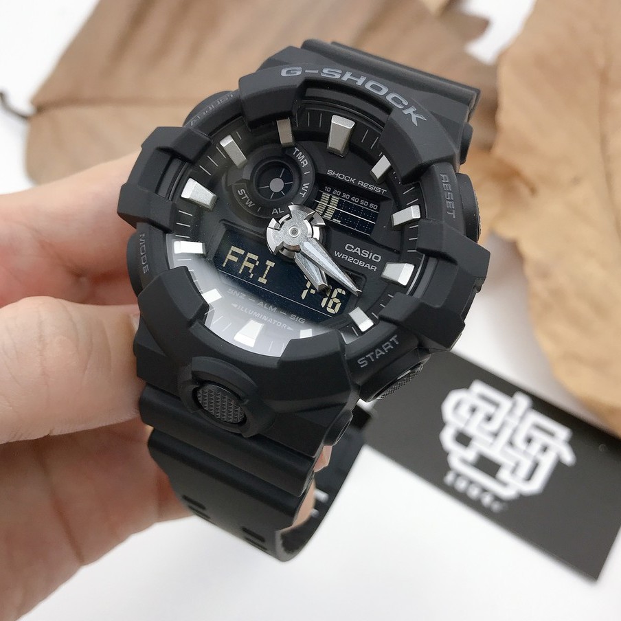 Đồng hồ nam Casio G-SHOCK GA-700 / GA-700-1B chống va đập, hàng chính hãng