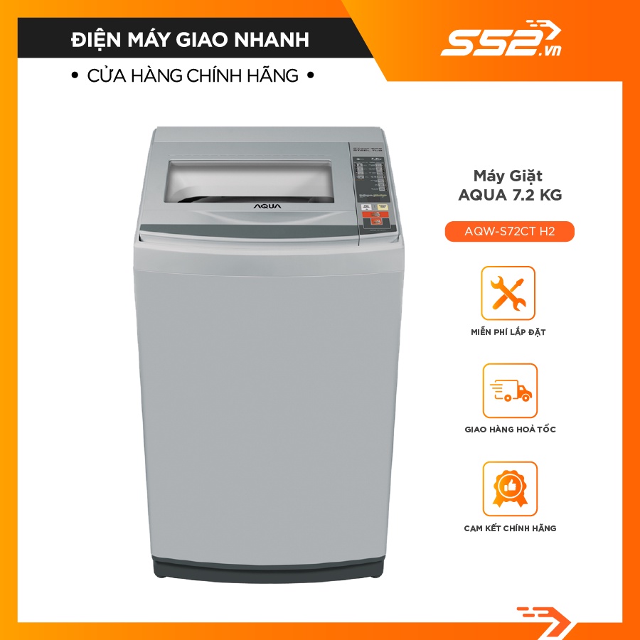 Máy giặt Aqua 7.2 Kg AQW-S72CT H2- Bảo Hành Chính Hãng