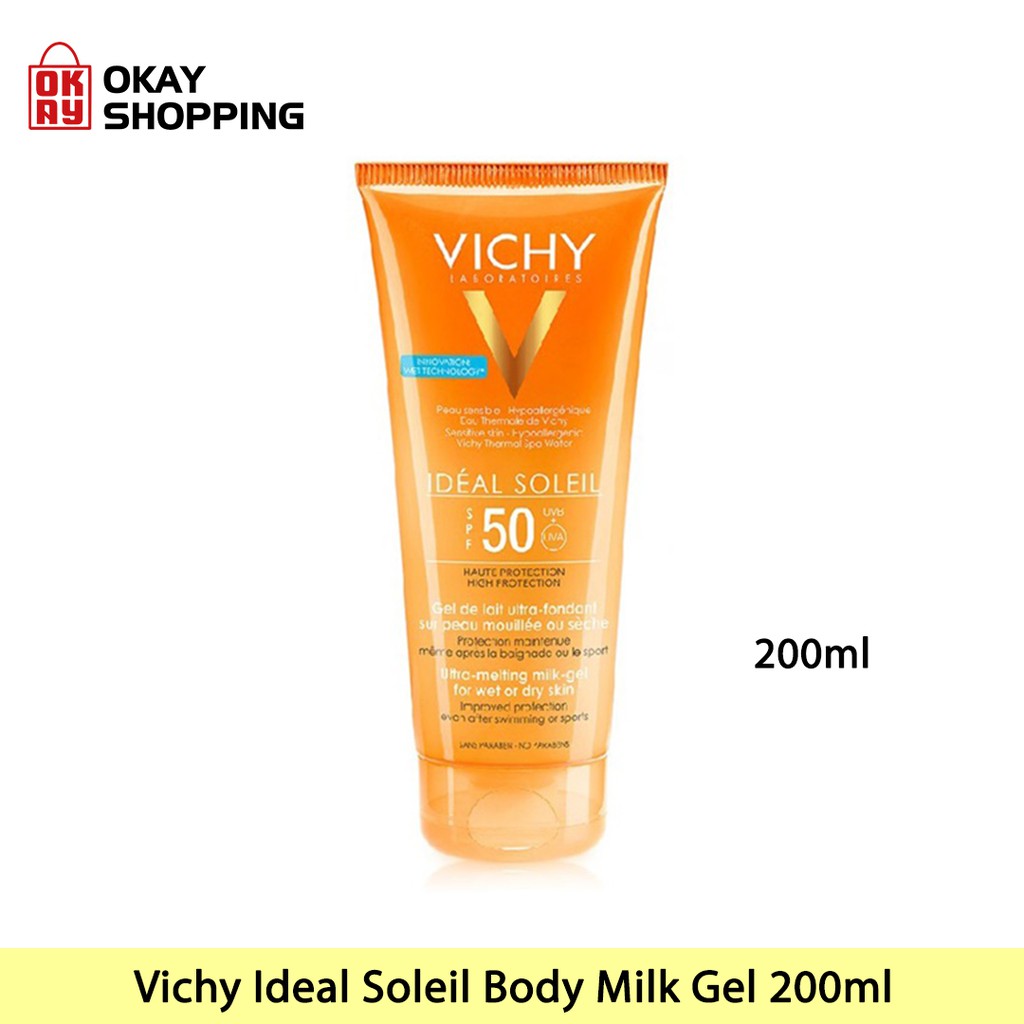 Kem Chống Nắng Toàn Thân Dạng Gel Sữa Không Nhờn Rít SPF 50 Chống Tia UVA & UVB Vichy Ideal Soleil Body Milk Gel 200ml | BigBuy360 - bigbuy360.vn