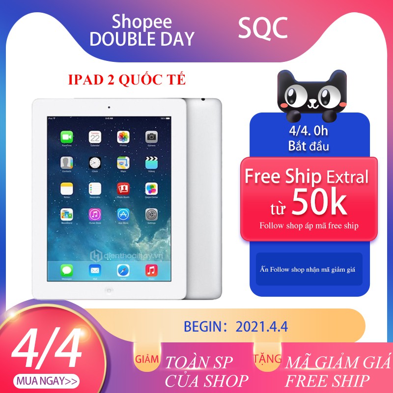 Máy tính bảng ipad 2 cài sẵn app học tập giải trí tiện lợi Tặng kèm phụ kiện | BigBuy360 - bigbuy360.vn