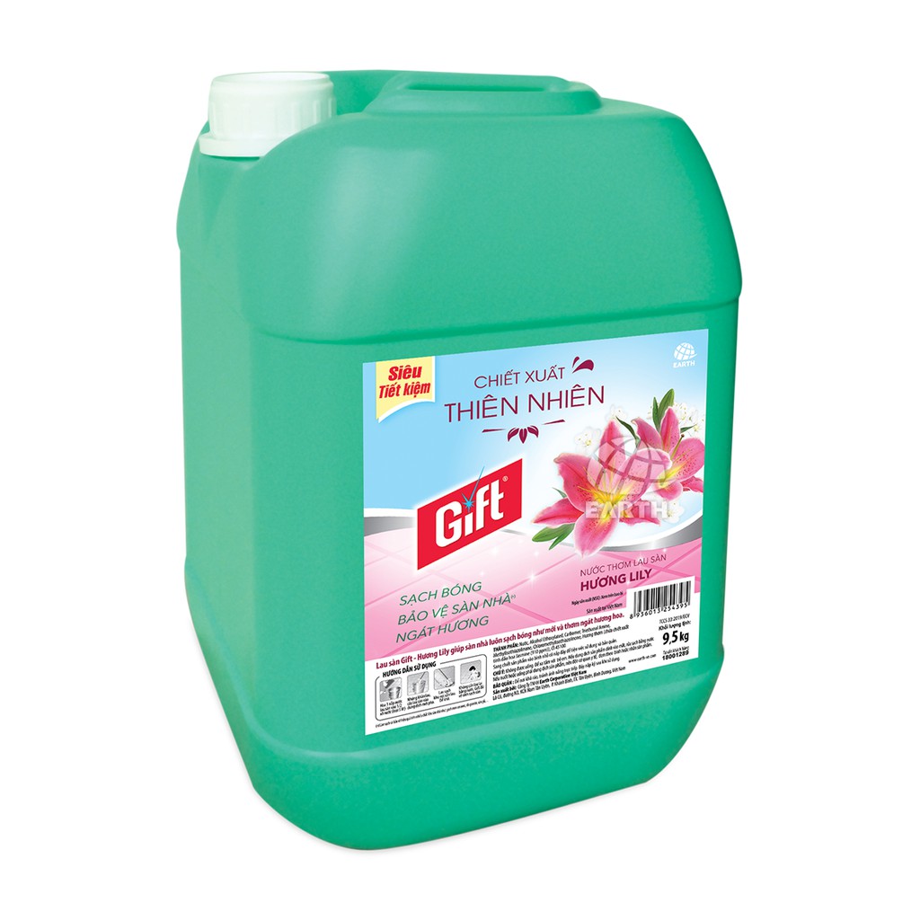 Can nước lau sàn Gift Tinh chất Thiên Nhiên can 9,5kg SIÊU HOT, SIEU TIET KIEM dùng cho nhà hàng, khách sạn, quán ăn....