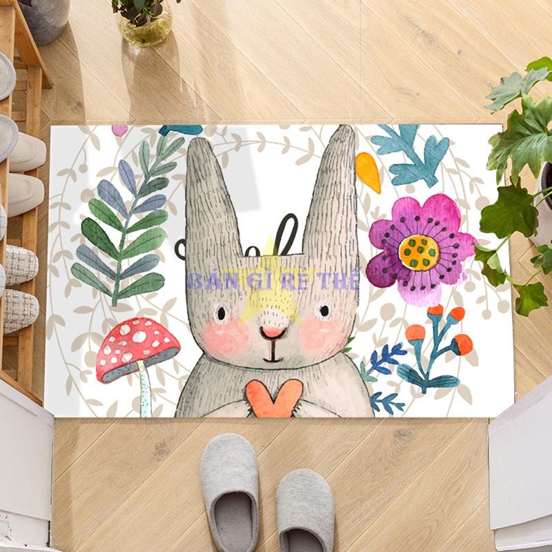 Thảm Chùi Chân Lau Chân Hình Thú 3d Mềm Mịn Dùng Cho lối Đi - Thảm Cửa - Phòng Khách