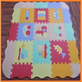Thảm xốp lắp ghép Bobby 120 x 120cm - thảm chơi cho bé 16 miếng