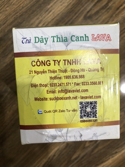 TRÀ DÂY THÌA CANH LAVA HỘP 30 TÚI LỌC