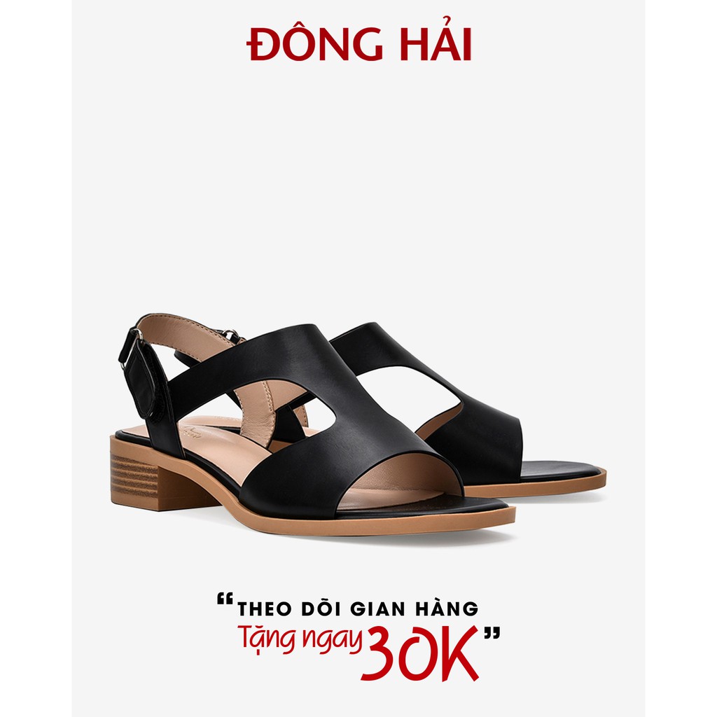 &quot;TẶNG NGAY 30K khi theo dõi gian hàng &quot;Giày sandal nữ Đông Hải gót vuông 7cm thiết kế 2 quai ngang -S85O6