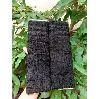Túi 12 Len cột tóc bản to len cứng búi tóc (4×7.5cm)