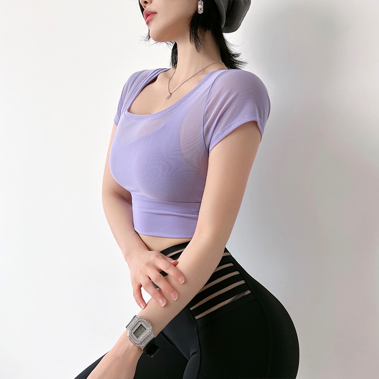 Áo thun thể thao ANRAN tay ngắn vải thoáng khí nhanh khô chất lượng cao