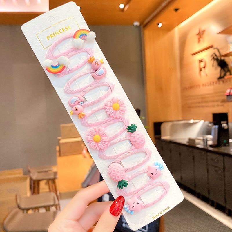 Set 5 cặp kẹp tóc KIDSBOWS dễ thương phong cách công chúa cho bé gái