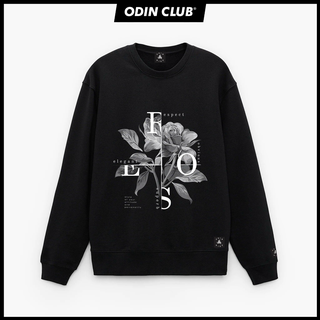 Áo Sweater ODin Floral Pattern, Áo nỉ dài tay form rộng nam nữ, Local Brand ODIN CLUB