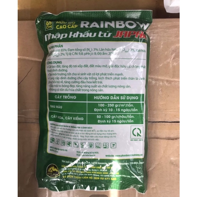 Phân hữu cơ cao cấp RAINBOW Nhật Bản gói 1kg