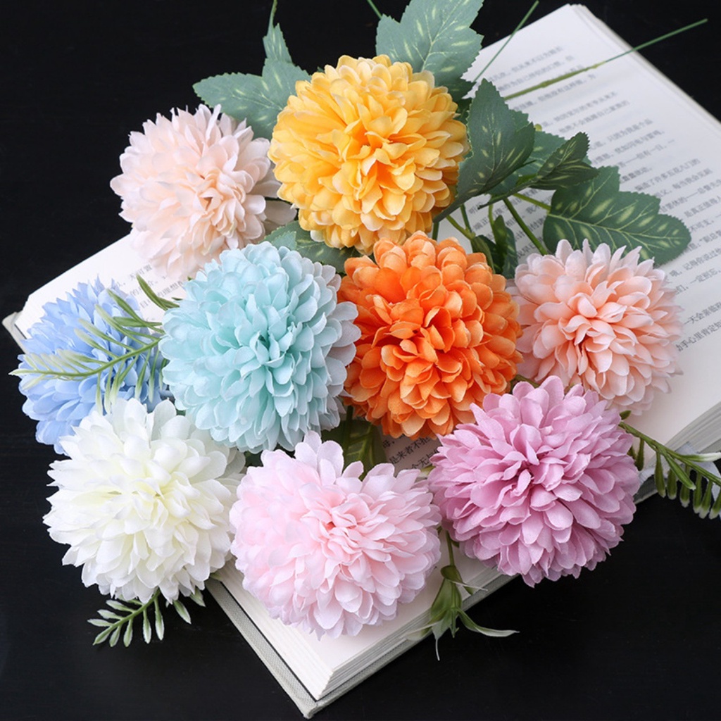 Hoa bồ công ảnh giả 1 cành gồm 3 bông dài 60 cm dùng để trang trí nội thất, decor