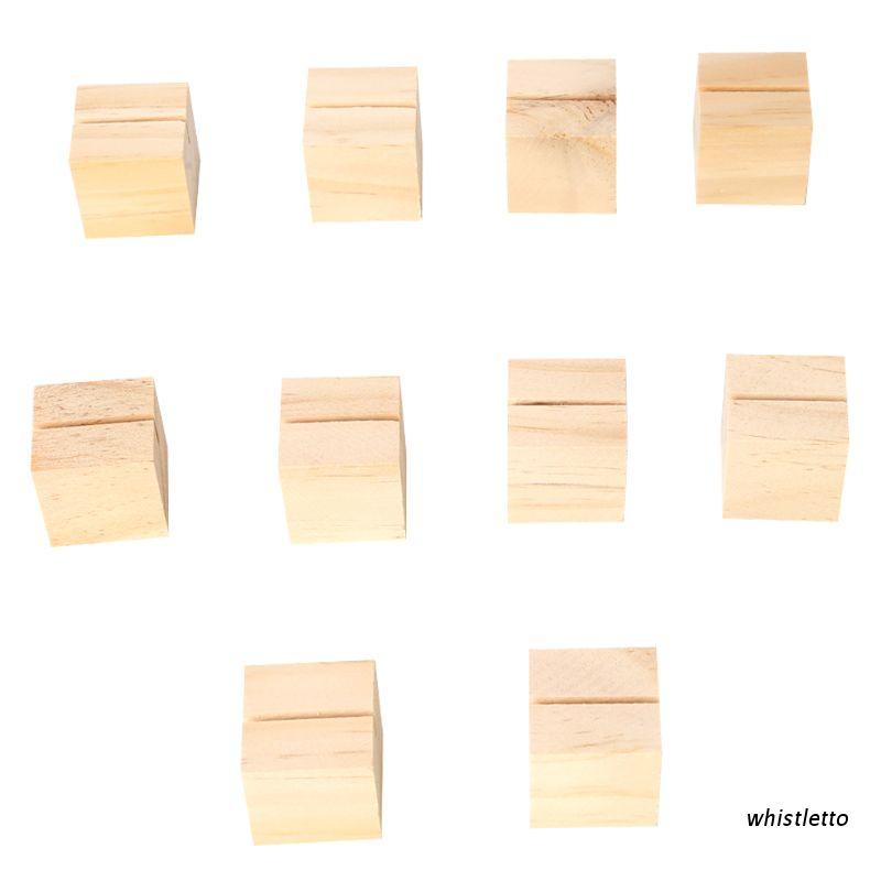 Set 10 giá đỡ kẹp thẻ tên bằng gỗ tự nhiên sắp xếp gọn gàng cho bàn ăn