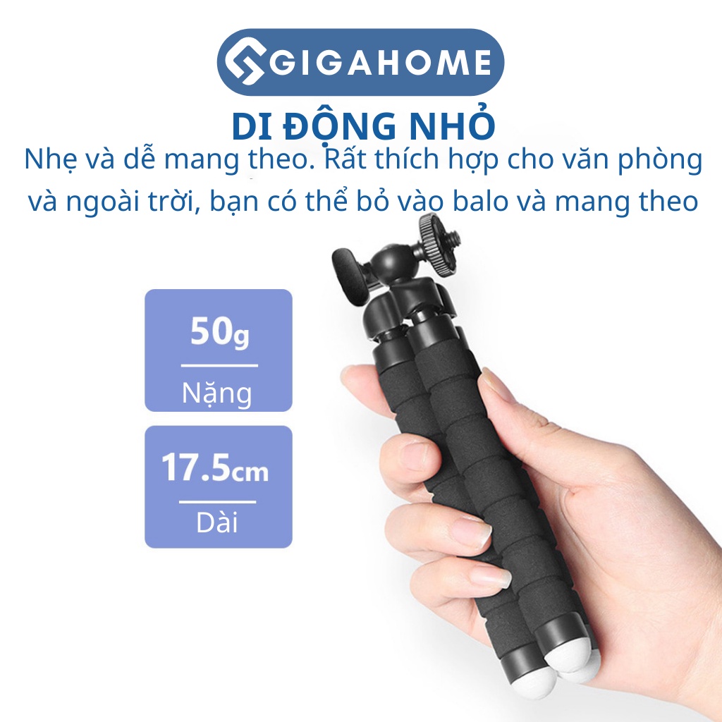Giá Đỡ Kẹp Điện Thoại Bạch Tuộc 3 Chân GIGAHOME Gập Chụp Hình Đa Năng 5613