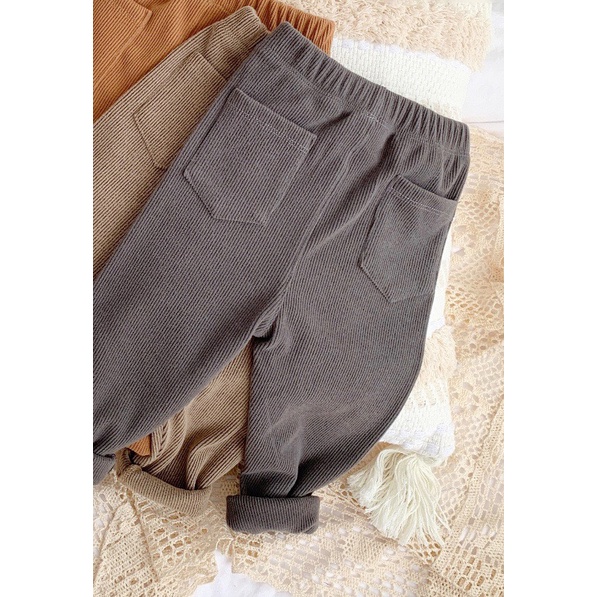 Quần nhung tăm bé trai, bé gái- Quần nhung cao cấp cho bé từ 8-20kg