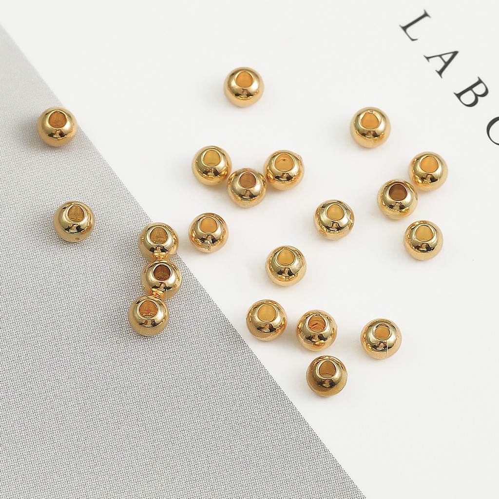 BEADIA Hạt Xâu Chuỗi Làm Trang Sức Mạ Vàng 18k