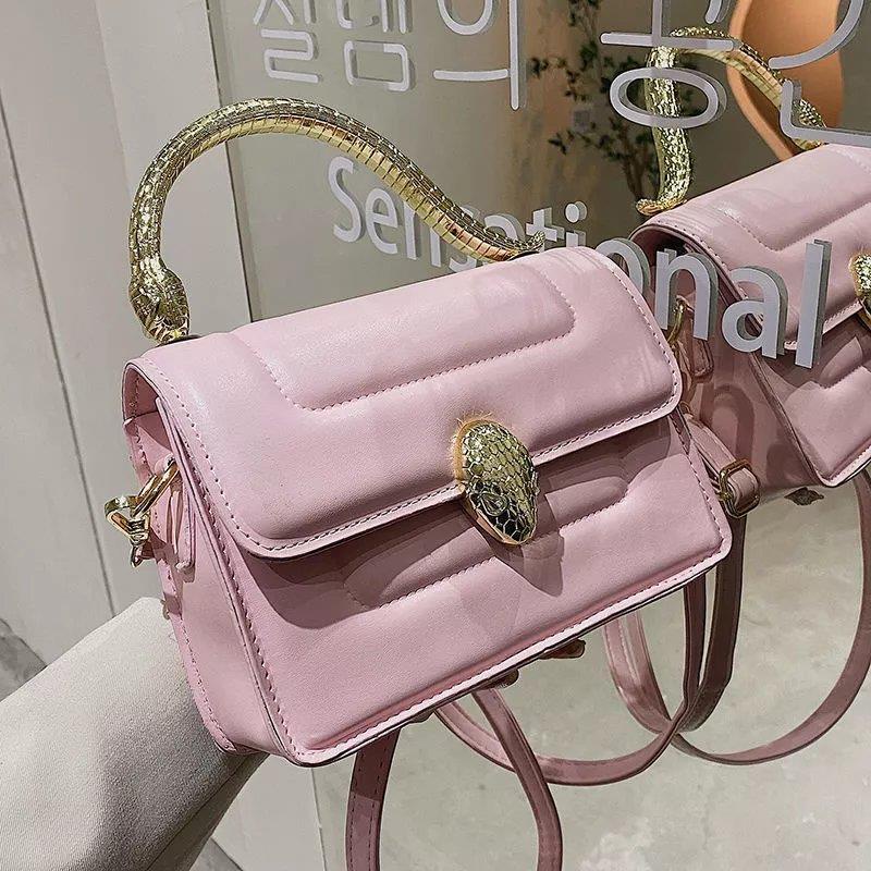 Túi tote đeo chéo/ xách tay đính đá kiểu đầu rắn thời trang 2022 dành cho nữ