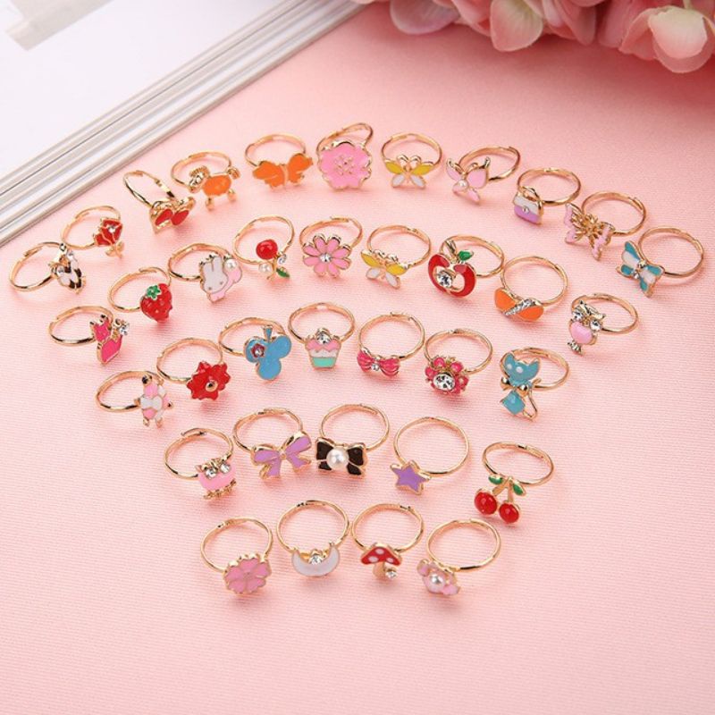 sét 10 nhẫn cho bé nhiều hình xinh xắn