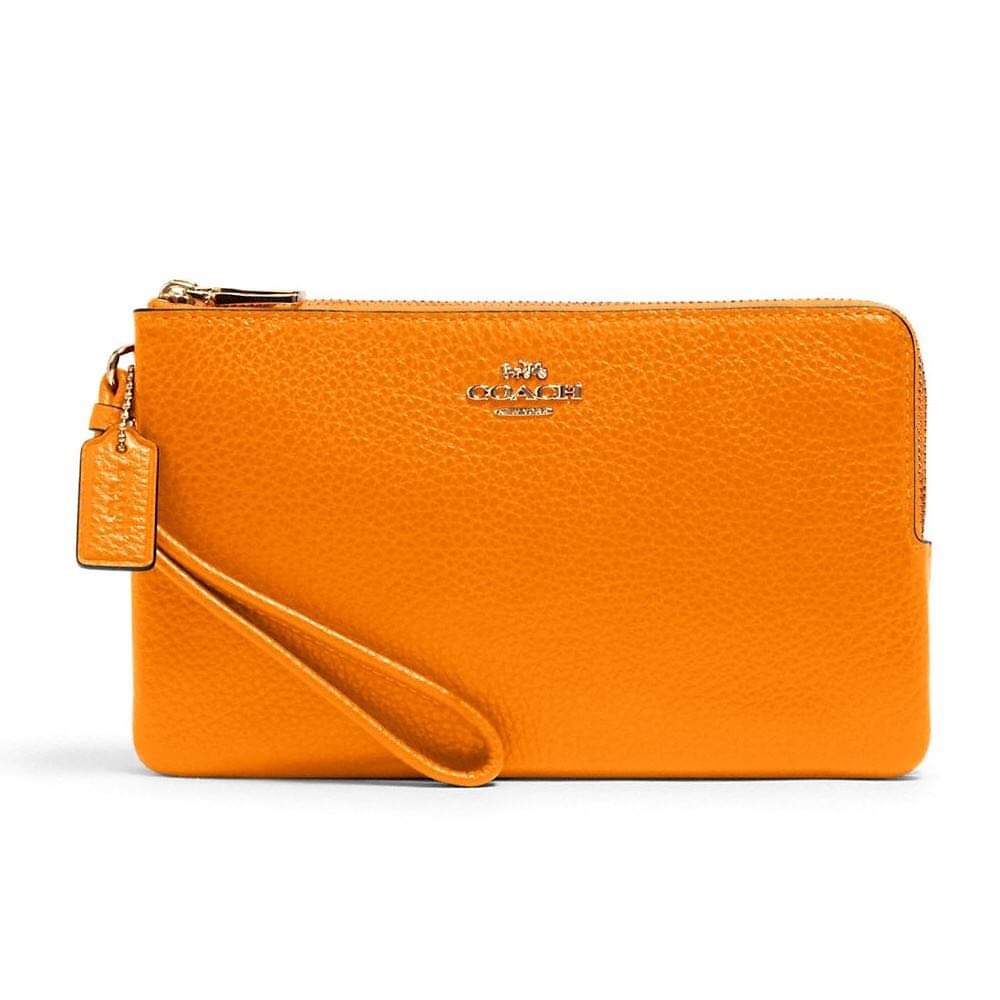 VÍ NỮ COACH 6644 Double Zip Wallet BUTTERSCOTCH CHÍNH HÃNG