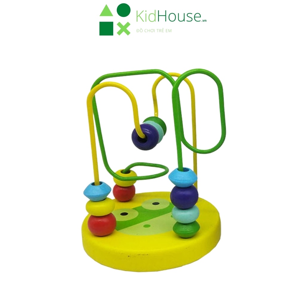 Đồ chơi gỗ montessori, bộ luồn hạt rèn luyện kỹ năng khéo léo, phát triển tư duy cho bé KidHouse.vn