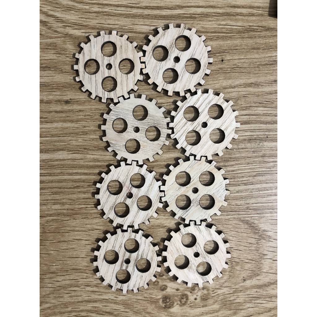 Bánh Răng Cưa Gỗ Thuần Mộc Dùng Làm Phụ Kiện Đồ Chơi Gỗ Cho Bé, Trang Trí Sản Phẩm Mẫu 1