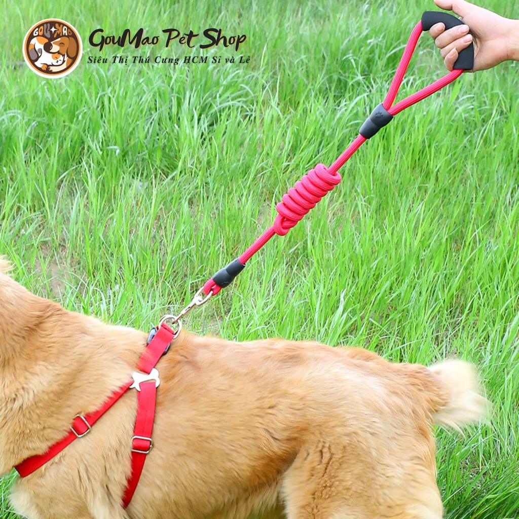 [Chính hãng] DÂY DẮT ĐAI YẾM CHO CHÓ LỚN 15~30KG HÀNG CAO CẤP - GOUMAO PET
