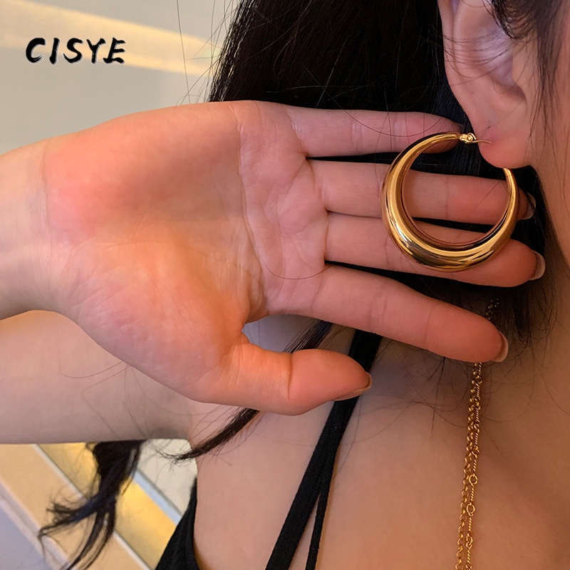 Bông tai hình Oval đơn giản không gây dị ứng