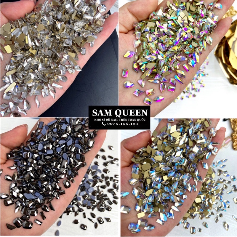 Đá khối chân bằng sét 100viên mix đủ kiểu dáng.