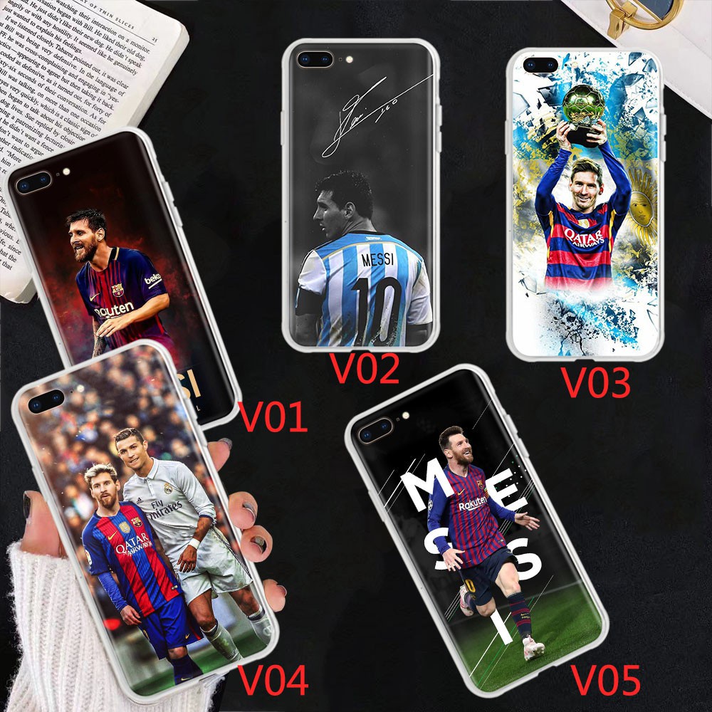 Ốp điện thoại mềm trong suốt có hình Lionel Messi Cho Iphone 8 7 6s 6 Plus 5 5s Se 5c 4 4s Va134