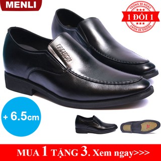 [DA BÒ] Giày tăng chiều cao nam giày lười giày đế cao nam da bò thật 100% GLSP45 - Có video - Bảo hành 12 tháng