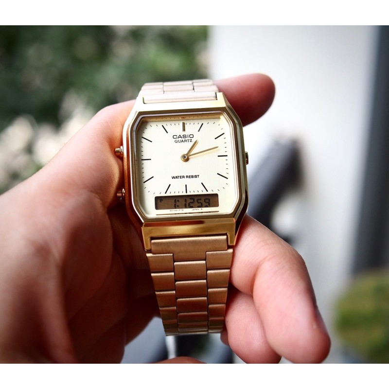 Đồng hồ nam nữ Casio AQ230 phong cách cổ điển