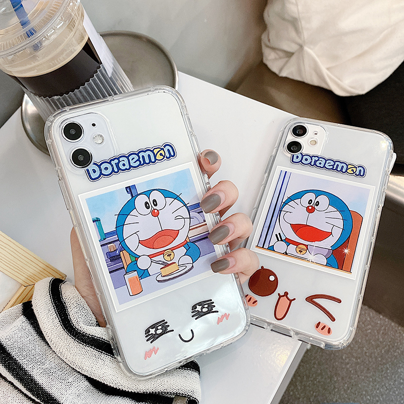 Ốp điện thoại mềm in hình vẽ Doraemon dễ thương dành cho iPhone 11 Pro Max 7 8 Plus XR X XS MAX SE 2020
