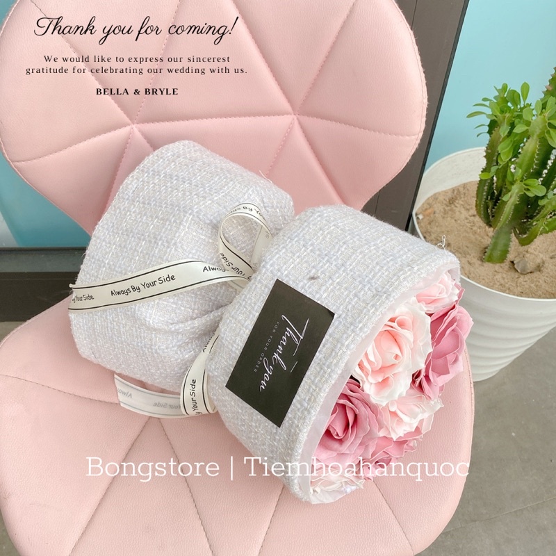 Bó Hoa Sáp 7 lớp mix màu KÈM TÚI làm quà tặng sinh nhật, 8/3, 20/10