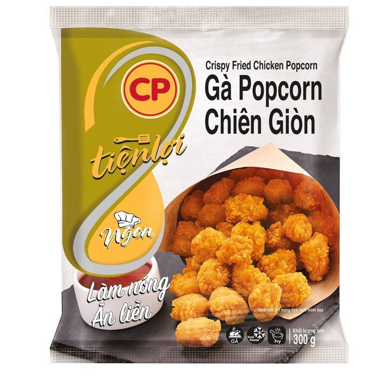Gà Viên Popcorn CP 300g/bịch Làm Nóng Ăn Liền (giao hỏa tốc TPHCM)
