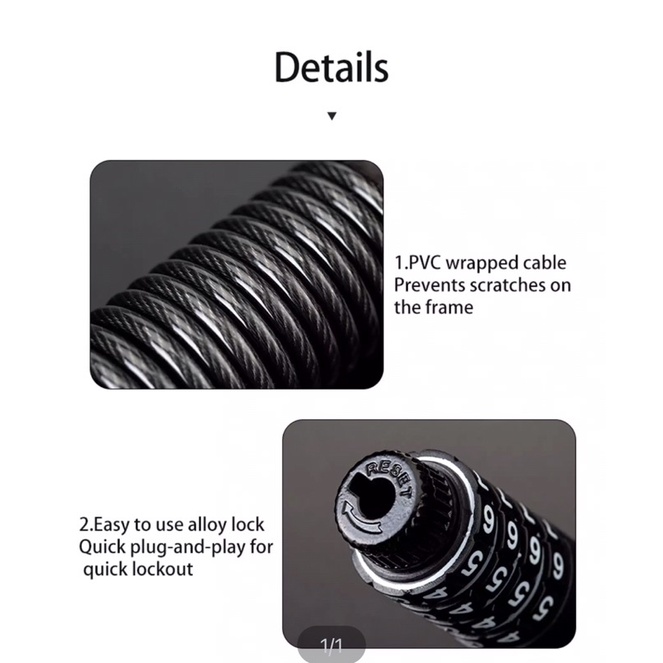 Khoá mũ xe đạp, khoá đa năng Rockbros