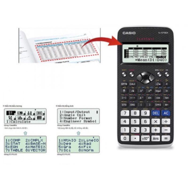 Máy tính Casio FX 580vnx/ 570 es plus 2nd/ 570vn plus, Độ Chính Xác Cao, Chất Lượng Máy Tính Giá Rẻ