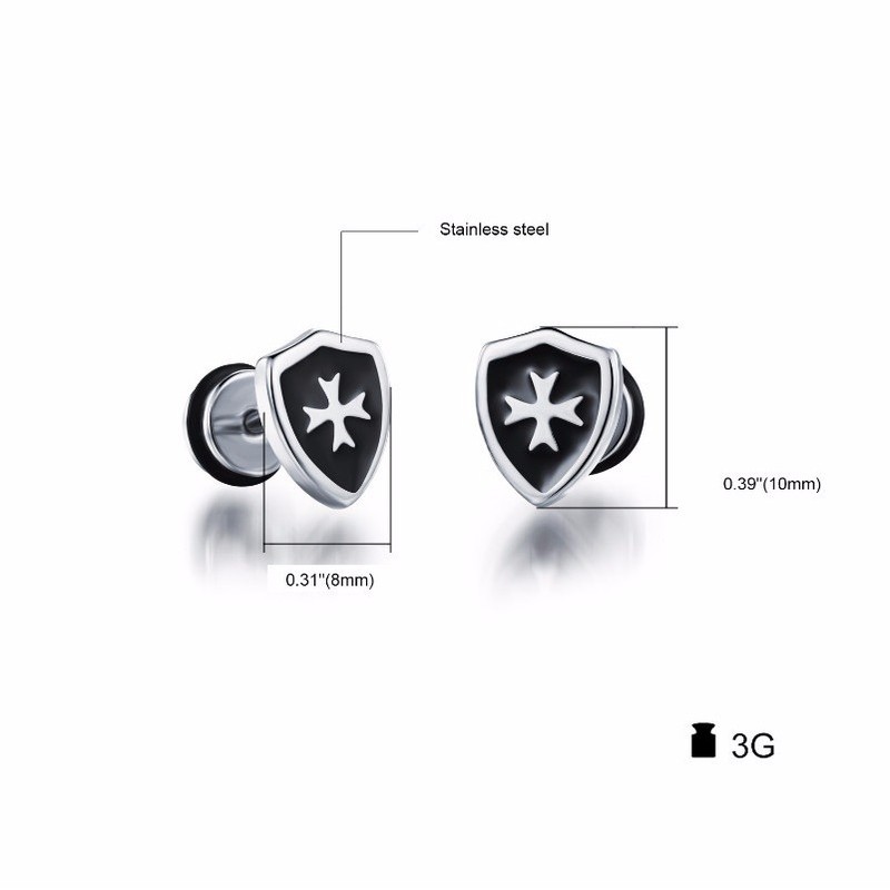 Bông Tai Nam Ti-tan Không đen TT 0803